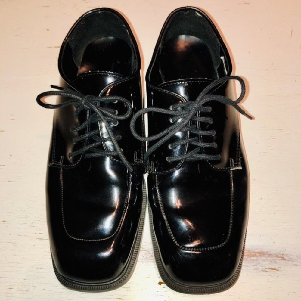 💍  Men's Shiny Black Formal Dress Shoes Size 8